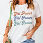 GIRL POWER Graphic Round Neck Tee
