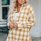 Plaid Button Front Shacket