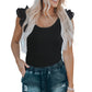 Flutter Sleeve Scoop Neck Top
