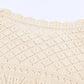 Openwork Scalloped Trim Knit Top