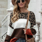 Color Block Ribbed Trim Knit Pullover