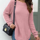Round Neck Ribbed Knit Top