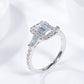 1 Carat Moissanite Geometric 925 Sterling Silver Ring