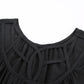 Strappy Neck Spliced Lace Eyelash Trim Blouse