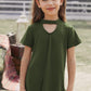 Girls Cutout Short Sleeve T-Shirt