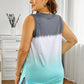 Plus Size Geometric Side Slit Tank