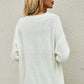 Button Detail Boat Neck Sweater