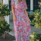 Multicolored V-Neck Maxi Dress