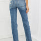 Judy Blue Bella Full Size Distressed Straight Jeans