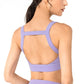 Open Back Pleated Detail Sports Bra