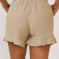 Elastic Waist Pocketed Shorts