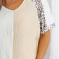 Leopard Color Block V-Neck Top