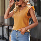 Ruffle Shoulder V-Neck Top