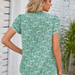 Floral Notched Neck Blouse