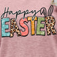 HAPPY EASTER Graphic Round Neck Tee Shirt