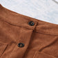 Buttoned Corduroy Mini Skirt
