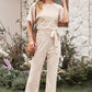 Full Size Tie Waist Straight Leg Jumpsuit