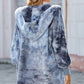 Fleece Hooded Open Front Jacket with Pockets