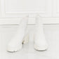 MMShoes Work For It Matte Lug Sole Chelsea Boots in White