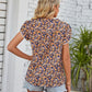 Floral Notched Neck Blouse