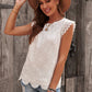 Sleeveless Eyelet Tank Top