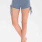 Drawstring Wide Waistband Side Tie Sports Shorts