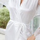 Lace Long Sleeve Belted Robe