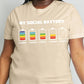 Simply Love Full Size MY SOCIAL BATTERY Graphic Cotton Tee