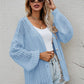 Openwork V-Neck Dropped Shoulder Cardigan