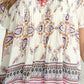 Bohemian V-Neck Flutter Sleeve Blouse