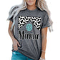 MAMA Graphic Cuffed Sleeve Round Neck Tee