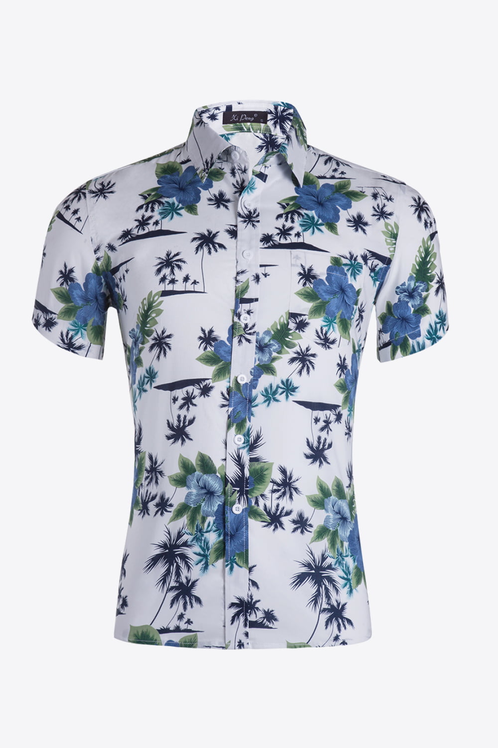 Printed Button-Up Vacation Shirt