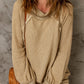 Exposed Seam Slit Tunic Sweater