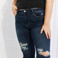 Judy Blue Full Size Gina Destroyed Hem Crop Straight