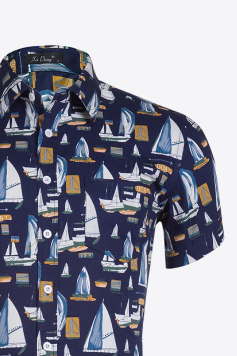 Printed Button-Up Vacation Shirt