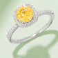 1 Carat Moissanite 925 Sterling Silver Halo Ring