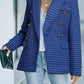 Double-Breasted Seam Detail Lapel Collar Blazer