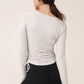 Half-Zip Drawstring Long Sleeve Sports Top