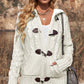Fleece Lined Cable-Knit Toggle Hooded Cardigan