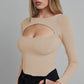 Cutout Ribbed Long Sleeve Bodysuit