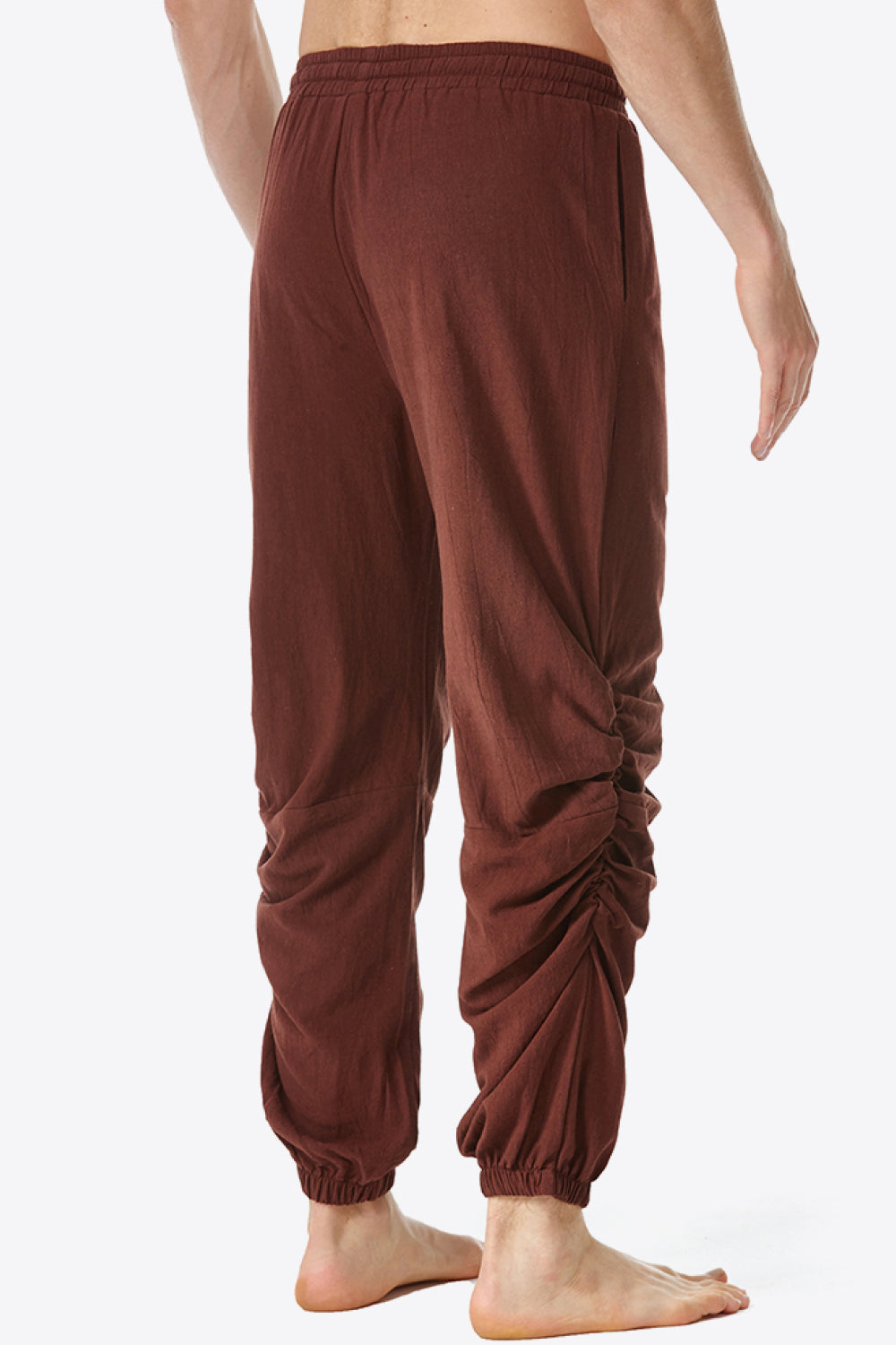 Full Size Ruched Drawstring Waist Pants