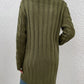 Cable-Knit Button Down Longline Cardigan with Pockets