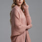 Dolman Sleeve Open Front Ribbed Trim Longline Cardigan
