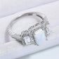 925 Sterling Silver Square Opal Ring