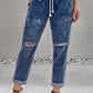 Drawstring Denim Joggers