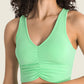 Gathered Detail Halter Neck Sports Bra