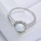Platinum-Plated 4-Prong Opal Ring
