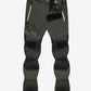 Full Size Contrast Zip Long Pants