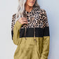 Leopard Color Block Hoodie