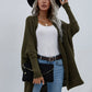 Waffle Knit Open Front Cardigan